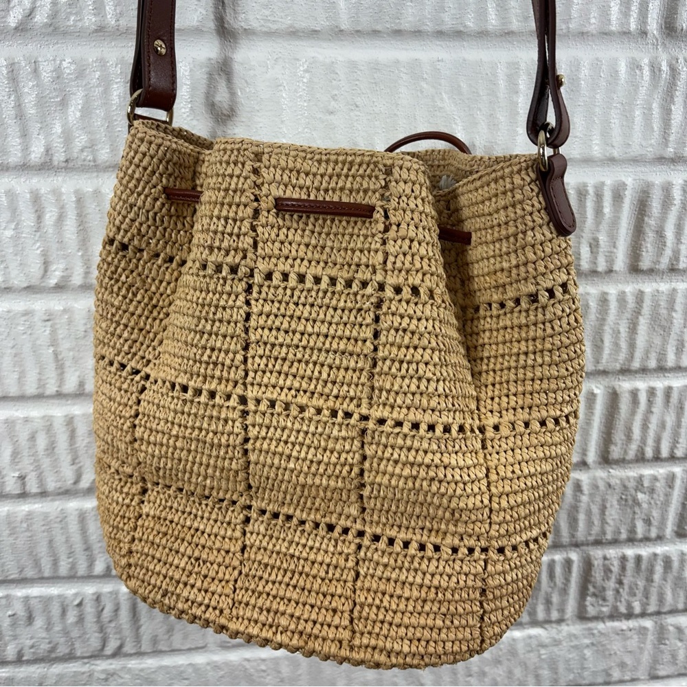 Sezane Raffia Farrow Daisy Embroidered Bag - Picture 6 of 12